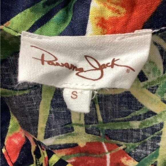 Panama Jack Women’s Button Front Linen Blend Hawaiian Shirt, Black, size S - Picture 5 of 7